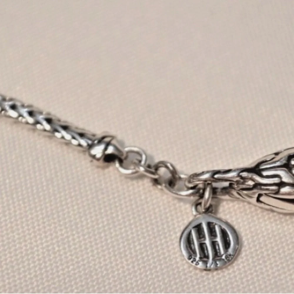 JOHN HARDY DOT HAMMERED SILVER/18K GOLD SAUTOIRVNECKLACE - Picture 6 of 9